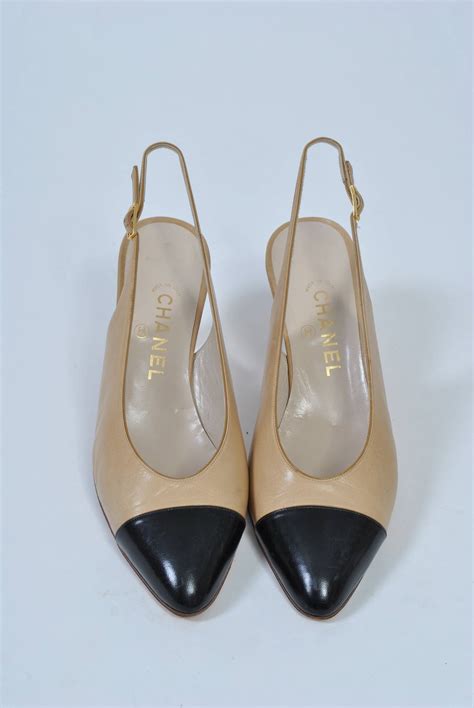 chanel classic sling back|Chanel slingback price.